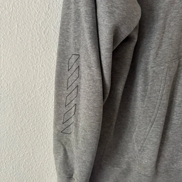 NIKE Air Jordan Hoodie XL Gray Center Swoosh Y2K Retro Streetwear Vintage Skater - Picture 6 of 12